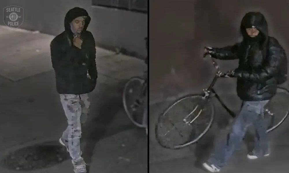Seattle police are still looking for two people they think are responsible for a fatal stabbing in the University District. They have released surveillance video and are asking the public to help them find the people involved.
